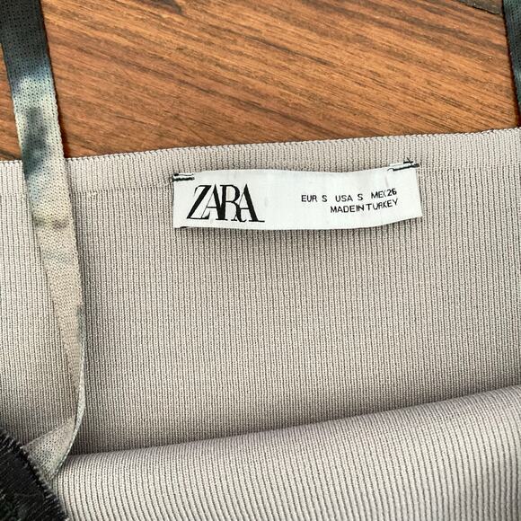 Zara Gray Tie Dye Bodycon Midi Dress - Picture 6 of 6